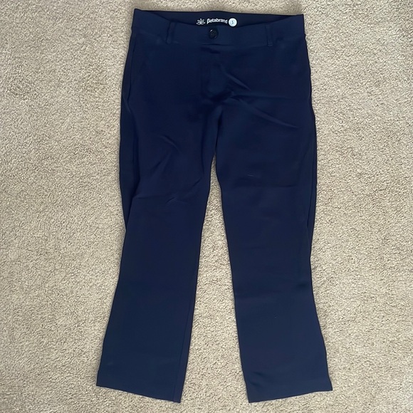 Betabrand Pants - Betabrand Dress Pant Yoga Pants Capri Cropped Leggings Blue Small